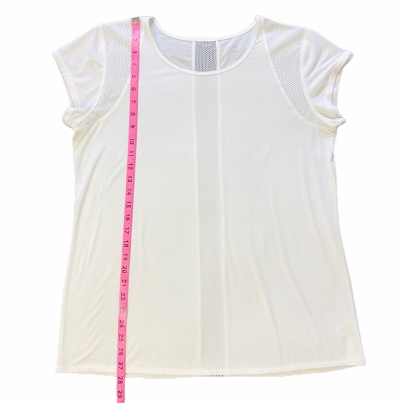 ATHLETA White Short Sleeve Tee in SZ Large Tall - Picture 7 of 11